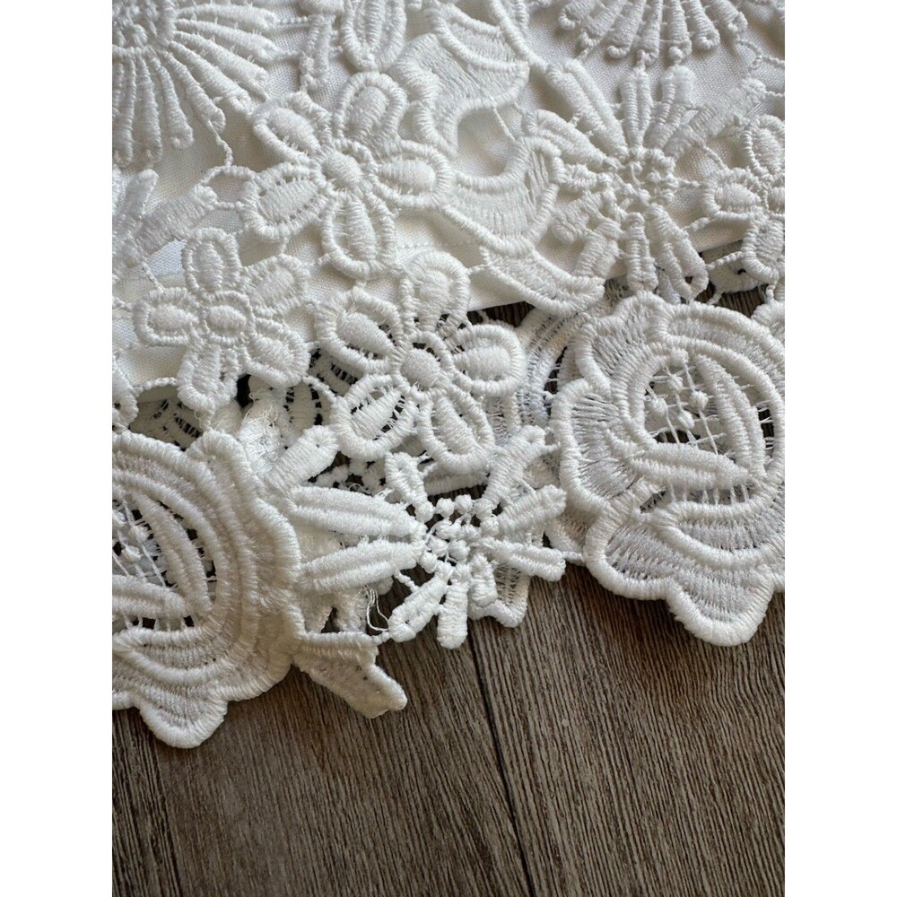 Lulus Love Poem Lace Ivory White Sheath Dress Size M Innocent Euro Summer Mini - Picture 12 of 16